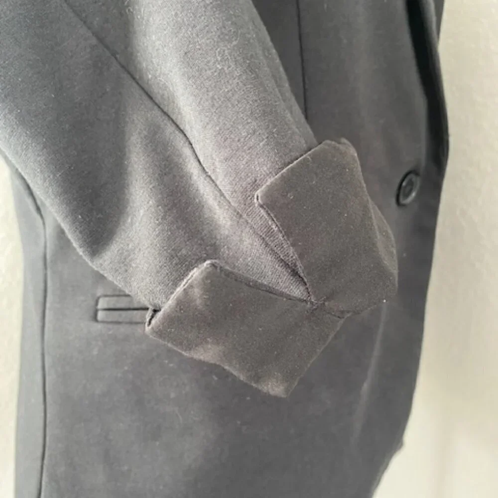 NICOLE MILLER Original Black Knit Blazer Suit Jacket Sz Large